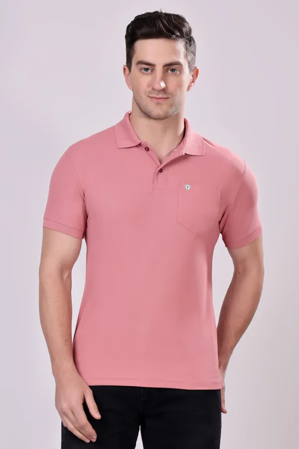 Premium__Plain_Pink_Color_Polo_Tshirt_for_Men