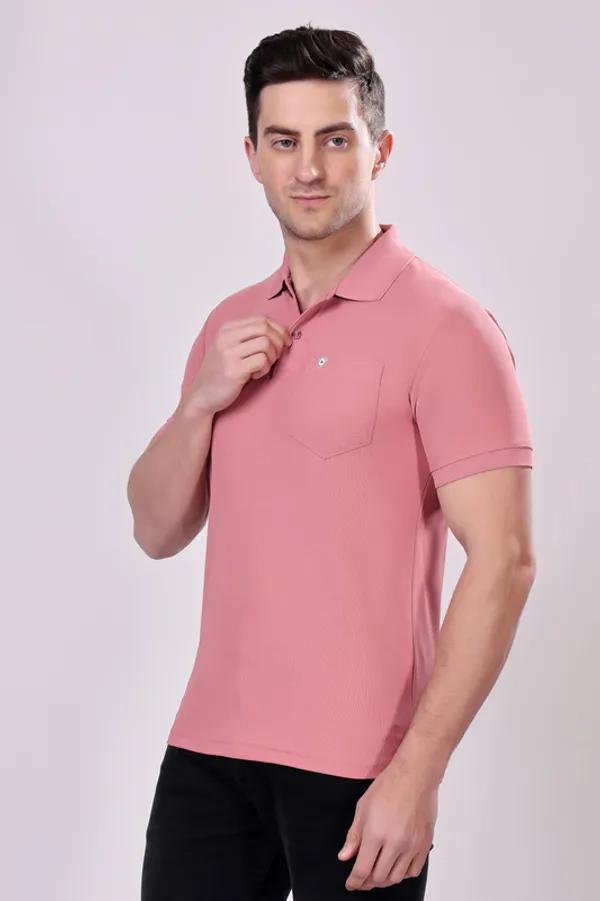 Premium__Plain_Pink_Color_Polo_Tshirt_for_Men