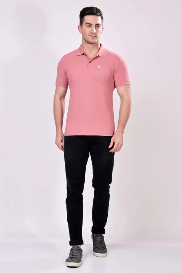 Premium__Plain_Pink_Color_Polo_Tshirt_for_Men