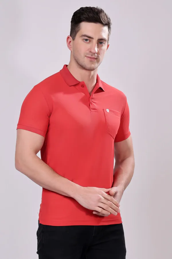 Premium__Plain_Red_Color_Polo_Tshirt_for_Men