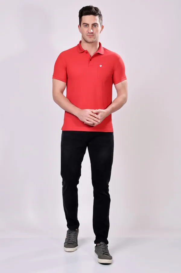 Premium__Plain_Red_Color_Polo_Tshirt_for_Men