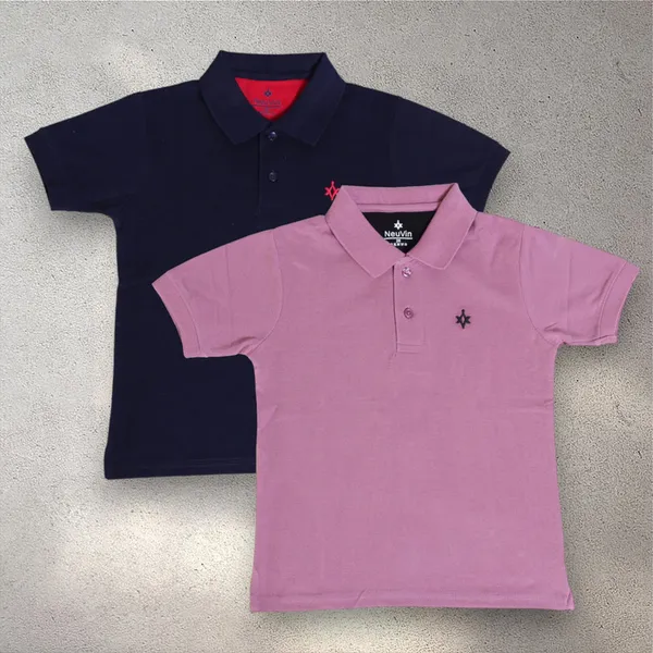 Pack_Of_2_Blue_&_Purple_Boys_Solid_Cotton_Blend_Regular_T_Shirt
