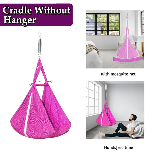 Infant_Baby_Swing_Cradle_with_Mosquito_net_and_Spring_(Pink)