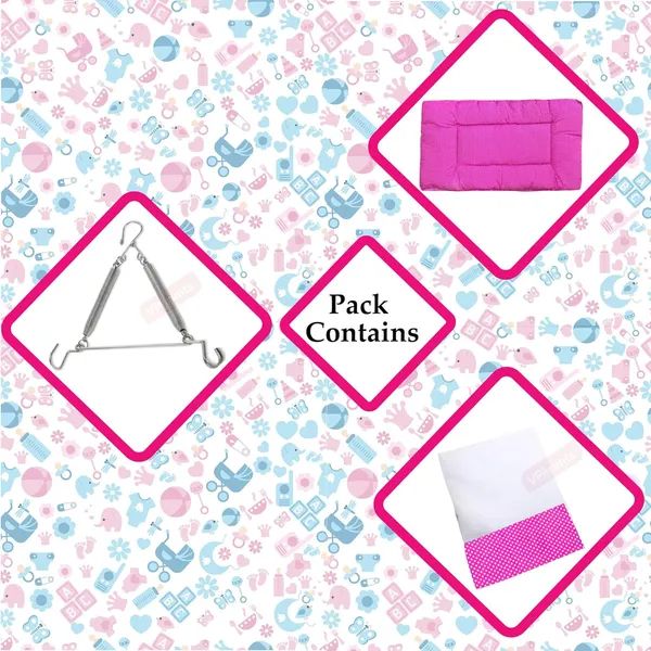 Infant_Baby_Swing_Cradle_with_Mosquito_net_and_Spring_(Pink)