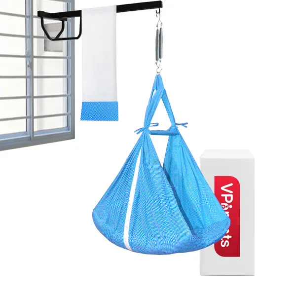 VParents_Infant_Baby_Swing_Cradle_with_Mosquito_net_Spring_and_Metal_Window_Cradle_Hanger_(Blue)
