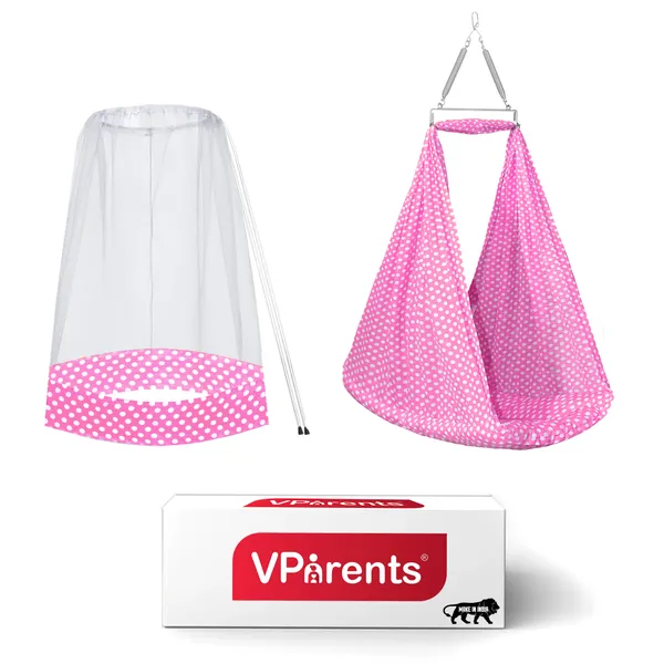 Toddler_Baby_Swing_Cradle_with_Mosquito_Net_and_Spring_(Pink)