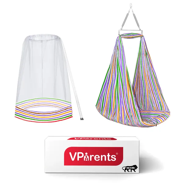 Neonate_Baby_Swing_Cradle_with_Mosquito_Net_and_Spring(Purple)