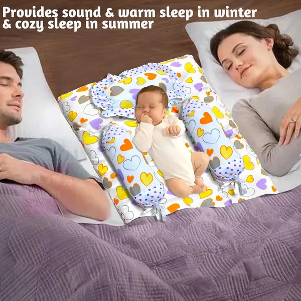 Daisy_Baby_4_Piece_Bedding_Set_with_Pillow_and_Bolsters_Sleeping_Bag_and_Bedding_Set_Combo_(Purple)