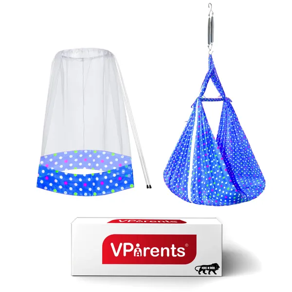 Tot_Baby_Swing_Cradle_with_Mosquito_net_Spring_(Blue)