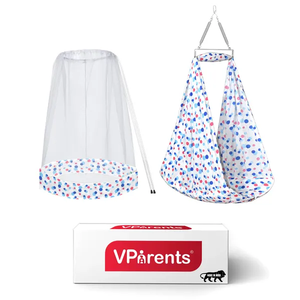 Preemie_Baby_Swing_Cradle_with_Mosquito_Net_and_Spring(Blue)