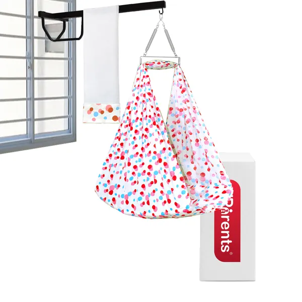 Baby_Swing_Cradle_with_Mosquito_Net_Spring_and_Metal_Window_Cradle_Hanger(Pink)