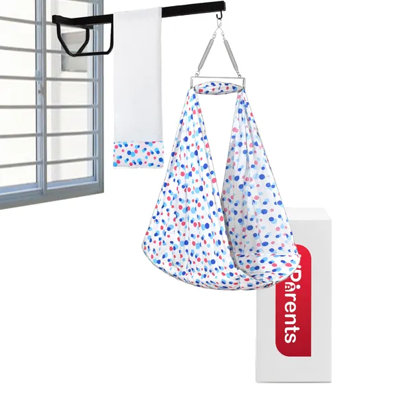 Preemie_Baby_Swing_Cradle_with_Mosquito_Net_Spring_and_Metal_Window_Cradle_Hanger(Blue)
