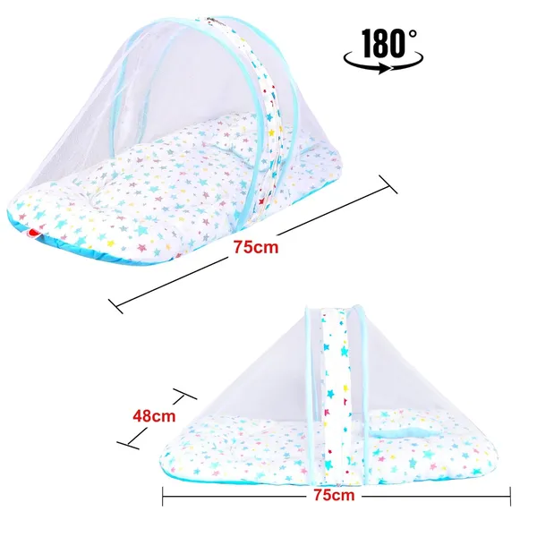 Joy_Baby_Bedding_Set_with_Mosquito_net_and_Pillow_(Blue)