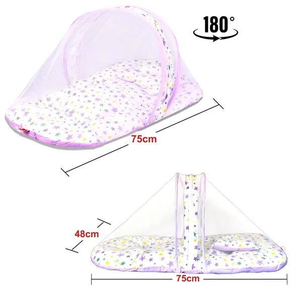 Joy_Baby_Bedding_Set_with_Mosquito_net_and_Pillow_(Purple)