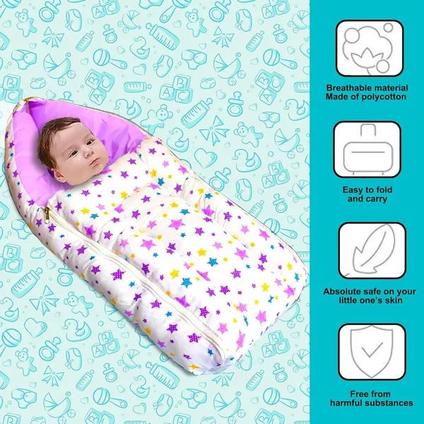 Joy_Baby_Bedding_Set_with_Pillow_and_Sleeping_Bag_Combo_(Purple)
