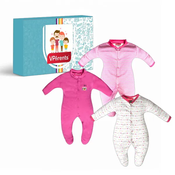 Full_Length_Printed_Baby_Footies_Sleepsuit_Romper_Pack_of_3-(Pink)