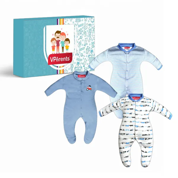 Full_Length_Printed_Baby_Footies_Sleepsuit_Romper_Pack_of_3_-_New_Born_(New_Born,_Blue)
