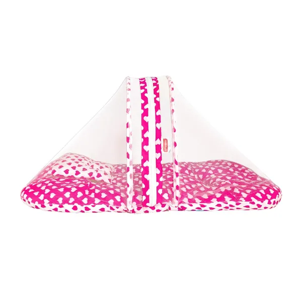 Rosy_Baby_Bedding_Set_with_Mosquito_net_and_Pillow(Pink)