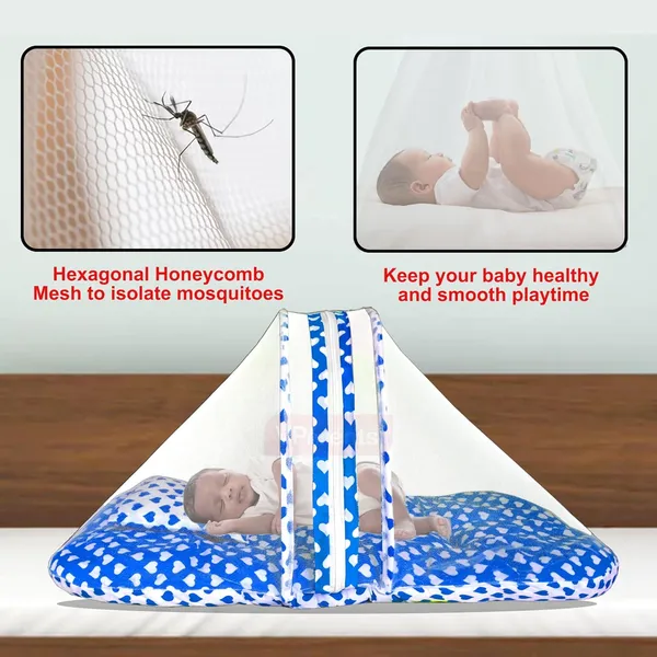 Rosy_Baby_Bedding_Set_with_Mosquito_net_and_Pillow_(Blue)