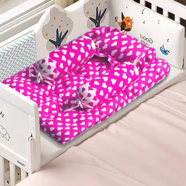 Rosy_Baby_Bedding_Set_with_Mosquito_net_and_Pillow(Pink)