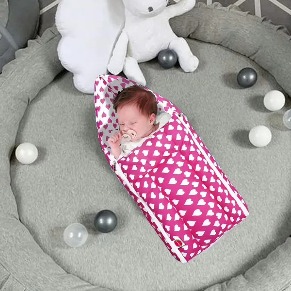 Rosy_Baby_Bedding_Set_with_Pillow_and_Sleeping_Bag_Combo_(Pink)
