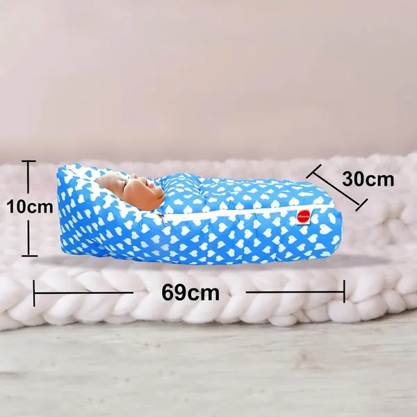 Rosy_Baby_Bedding_Set_with_Pillow_and_Sleeping_Bag_Combo_(Blue)