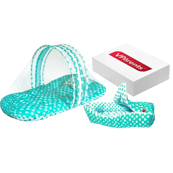Rosy_Baby_Bedding_Set_with_Pillow_and_Sleeping_Bag_Combo_(Green)