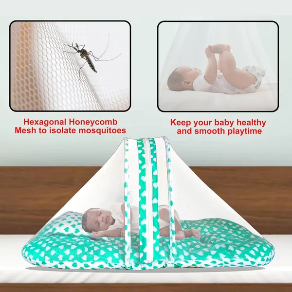 Rosy_Baby_Bedding_Set_with_Pillow_and_Sleeping_Bag_Combo_(Green)