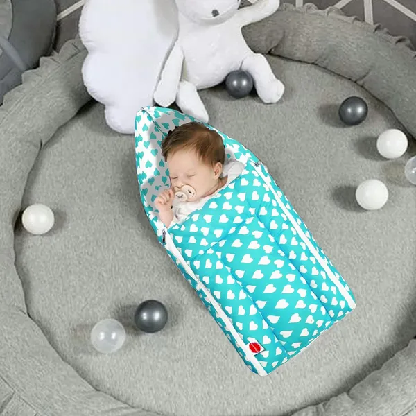 Rosy_Baby_Bedding_Set_with_Pillow_and_Sleeping_Bag_Combo_(Green)