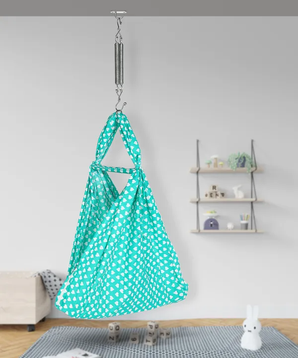 Rosy_Baby_Cradle_Cloth_with_Seperator_(Green)
