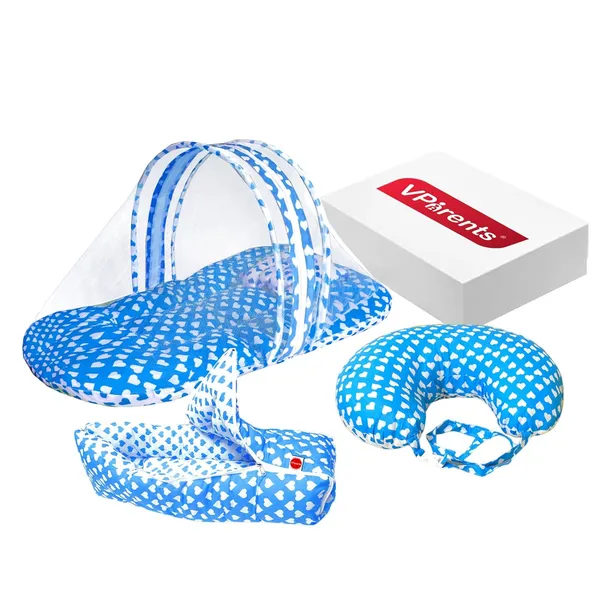 Rosy_Baby_Feeding_Pillow_Bedding_Set_with_Mosquito_net_and_Sleeping_Bag_Combo_(Blue)