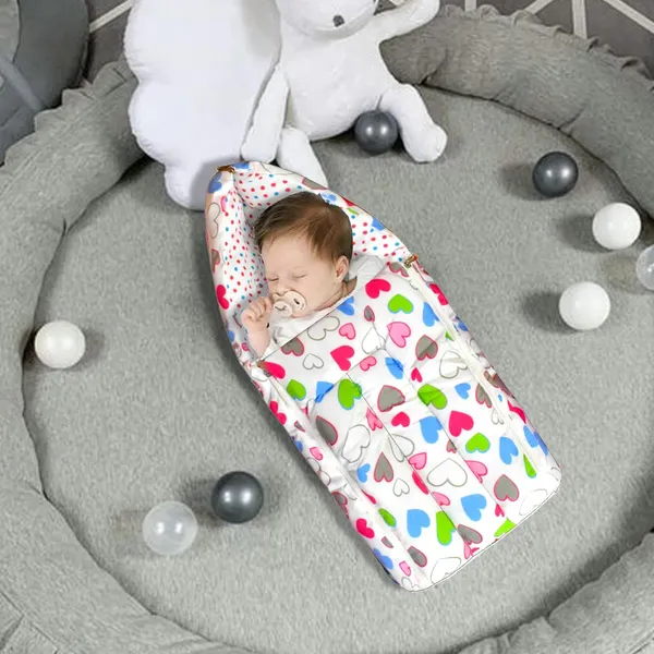 Daisy_Baby_Feeding_Pillow_Bedding_Set_with_Mosquito_net_and_Sleeping_Bag_Combo_(Pink)