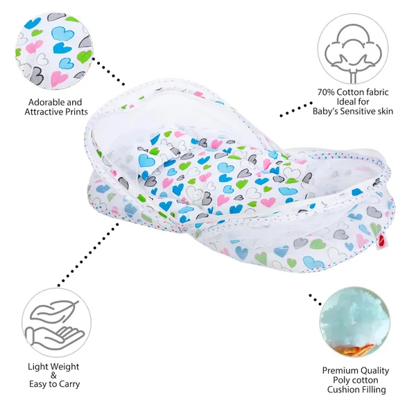 Daisy_Baby_Feeding_Pillow_Bedding_Set_with_Mosquito_net_and_Sleeping_Bag_Combo_(Blue)