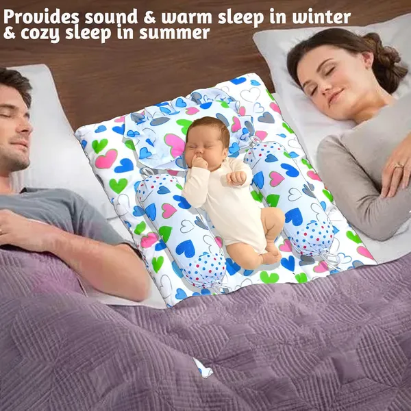 Daisy_Baby_Feeding_Pillow_Bedding_Set_with_Mosquito_net_and_Sleeping_Bag_Combo_(Blue)