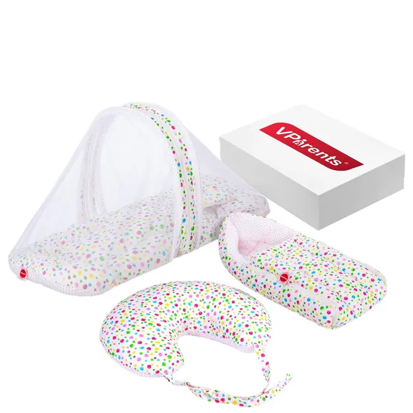 Bluebell_Baby_Feeding_Pillow_Bedding_Set_with_Mosquito_net_and_Sleeping_Bag_Combo_(Pink)