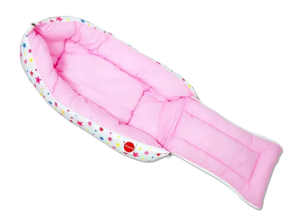Joy_Baby_Feeding_Pillow_Bedding_Set_with_Mosquito_net_and_Sleeping_Bag_Combo_(Pink)