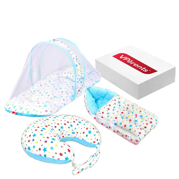 Joy_Baby_Feeding_Pillow_Bedding_Set_with_Mosquito_net_and_Sleeping_Bag_Combo_(Blue)