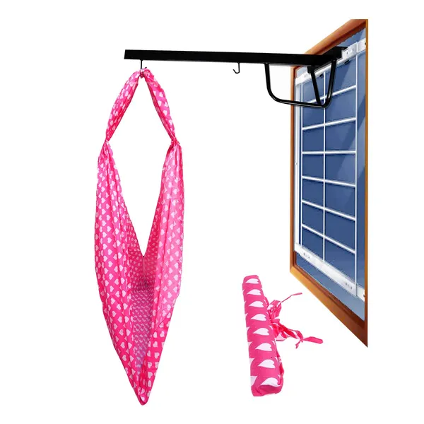 Rosy_Baby_Cradle_Cloth_with_Seperator_and_Hanging_Metal_Rod_(Pink)
