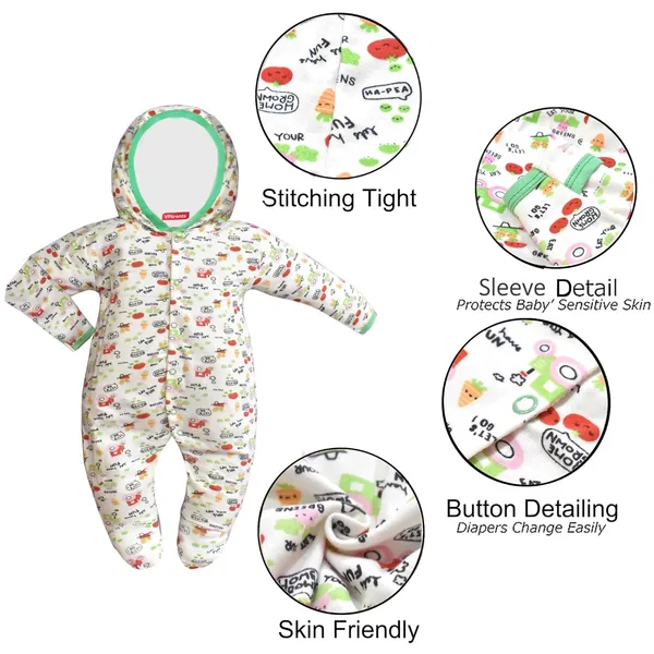 Zoey_Newborn_Baby_Boy's_and_Baby_Girl's_Cotton_Hooded_Striped_Full_Sleeve_Footies_Sleepsuit_Rompers_(Green)_Pack_of_2