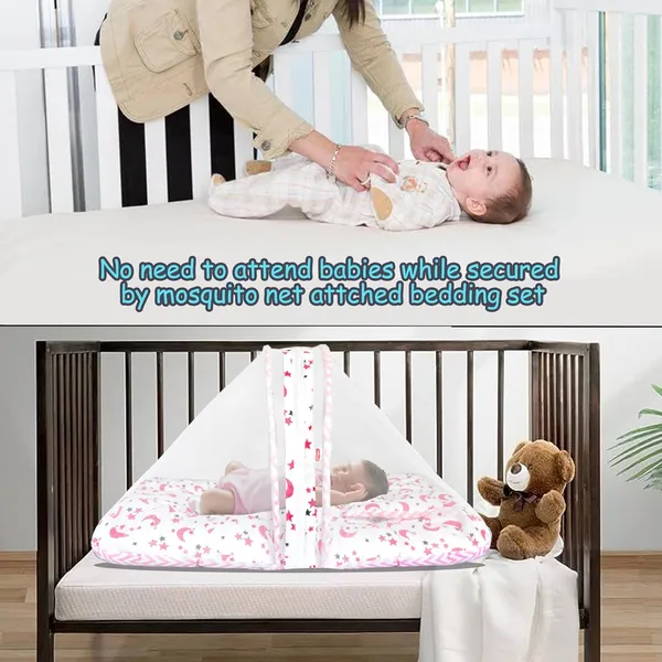 Galaxy_Baby_Bedding_Set_with_Mosquito_net_and_Pillow_(Pink)