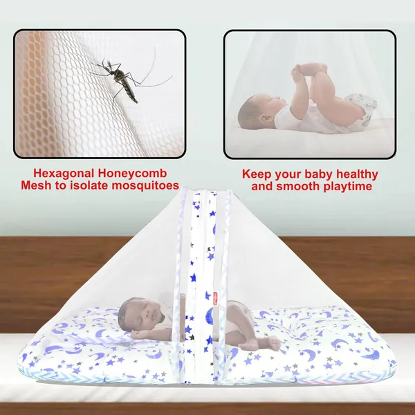 Galaxy_Baby_Bedding_Set_with_Mosquito_net_and_Pillow_(Blue)