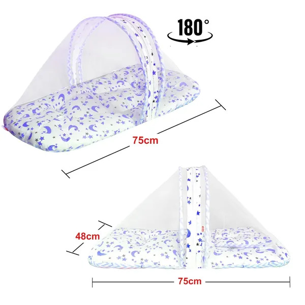 Galaxy_Baby_Bedding_Set_with_Mosquito_net_and_Pillow_(Blue)