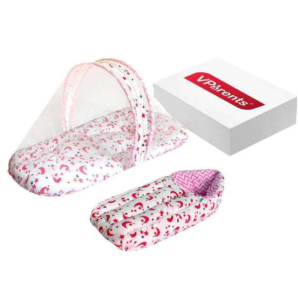 Galaxy_Baby_Bedding_Set_with_Pillow_and_Sleeping_Bag_Combo_(Pink)