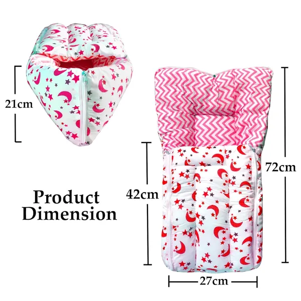 Galaxy_Baby_Bedding_Set_with_Pillow_and_Sleeping_Bag_Combo_(Pink)
