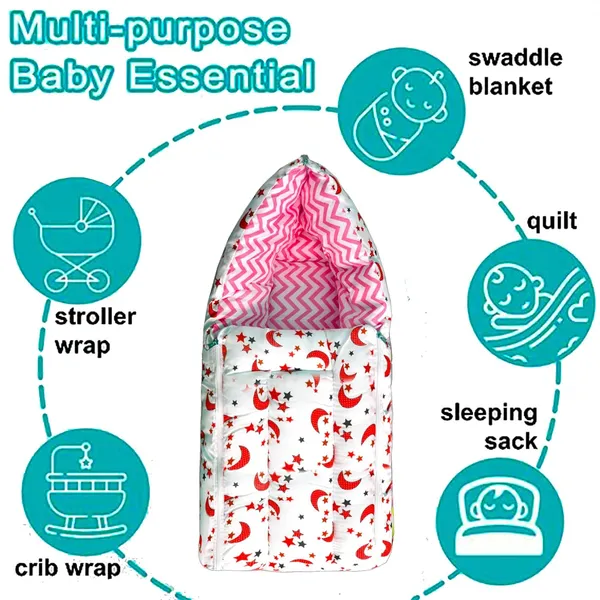 Galaxy_Baby_Bedding_Set_with_Pillow_and_Sleeping_Bag_Combo_(Pink)
