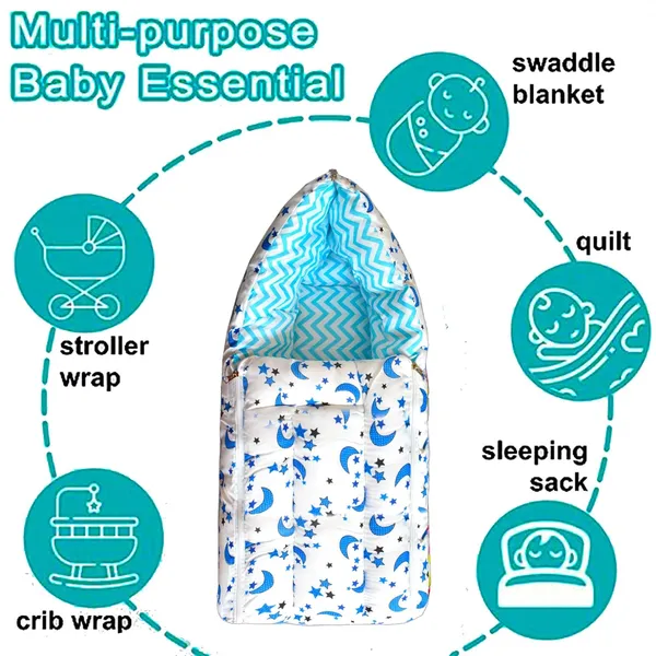 Galaxy_Baby_Bedding_Set_with_Pillow_and_Sleeping_Bag_Combo_(Blue)