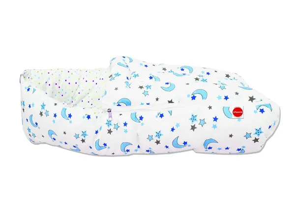 Galaxy_Baby_Bed_with_Thick_Filling_,_Mosquito_Net_with_Zip_Closure_&_Neck_Pillow,_Baby_Bedding_for_New_Born,_0M+,_Star_Print,_Baby_Sleeping_Bag_Multipurpose_Feeding_Pillow_(Blue)