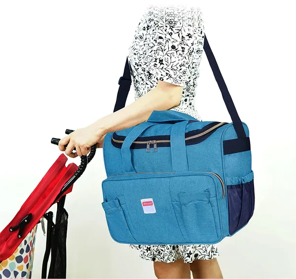 �Stylish_Maternity_Multipurpose_Mother_Bag_Cum_Diaper_Bag_Backpack_Sholder_and_Hand_Bag_11_Pockets_(LIGHT_GREEN)
