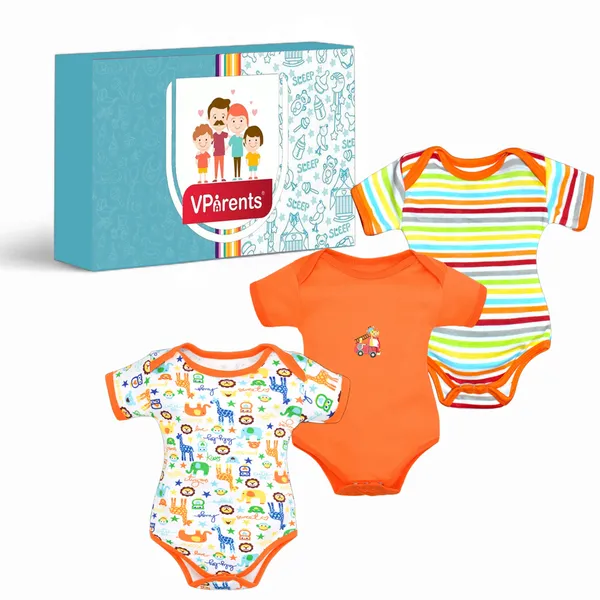 Set_Of_3__Half_Sleeve_Baby_Romper_Body_Suits_Jump_Suits_For_Boys_And_Girls