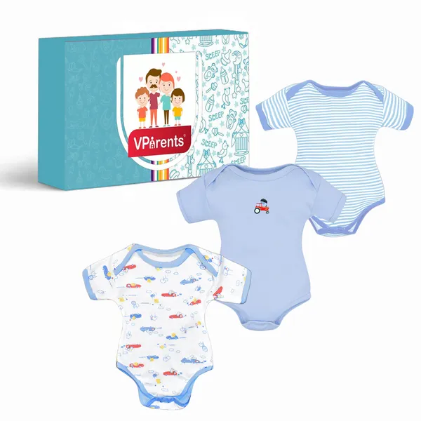 Set_Of_3__Half_Sleeve_Baby_Romper_Body_Suits_Jump_Suits_For_Boys_And_Girls